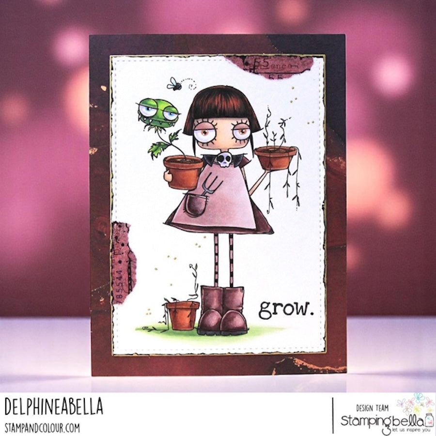Stamping Bella Oddball Gardener Cling Stamp eb1392 grow