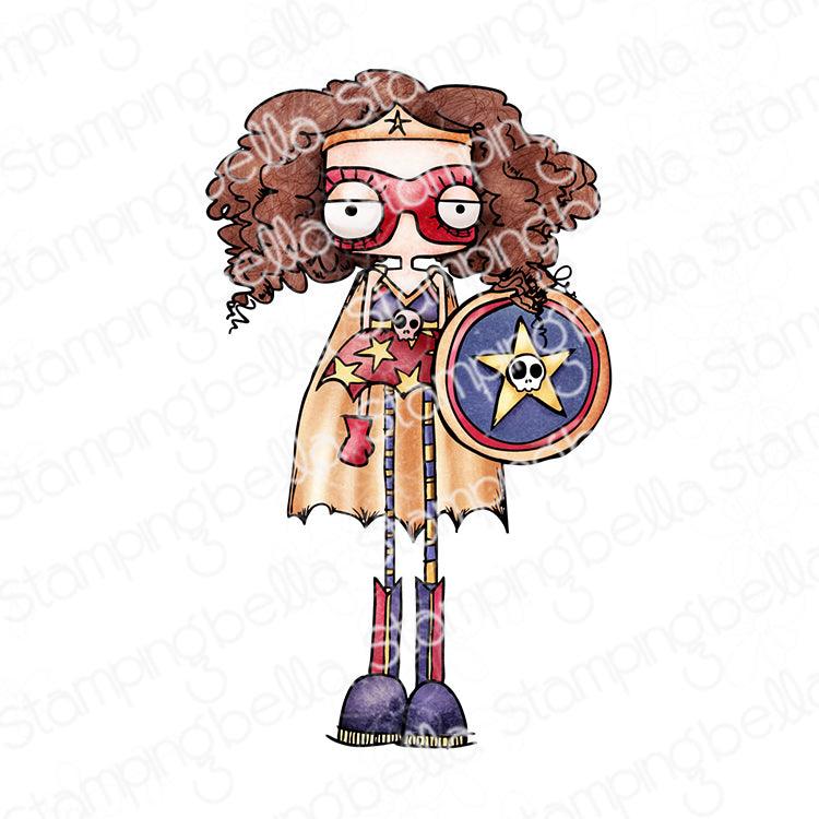 Stamping Bella Oddball Girl Power Cling Stamp eb1363