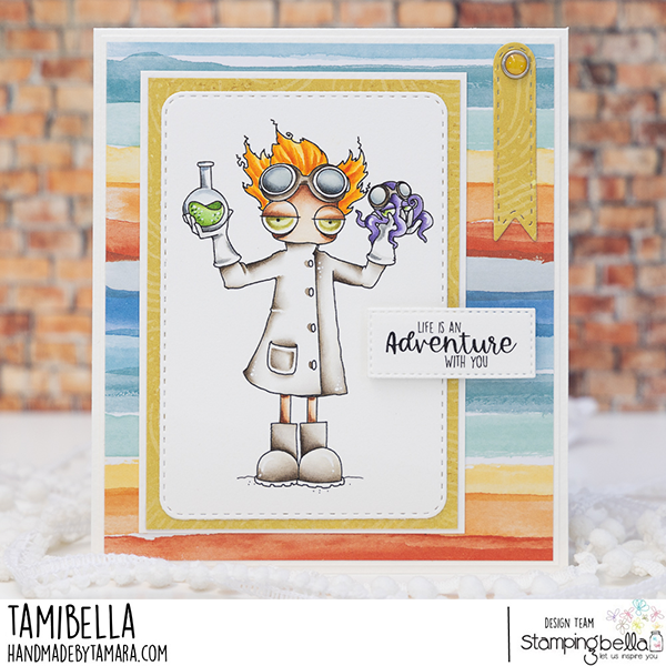 Stamping Bella Oddball Mad Scientist Cling Stamp eb1333 adventure