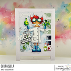 Stamping Bella Oddball Mad Scientist Cling Stamp eb1333 goggles