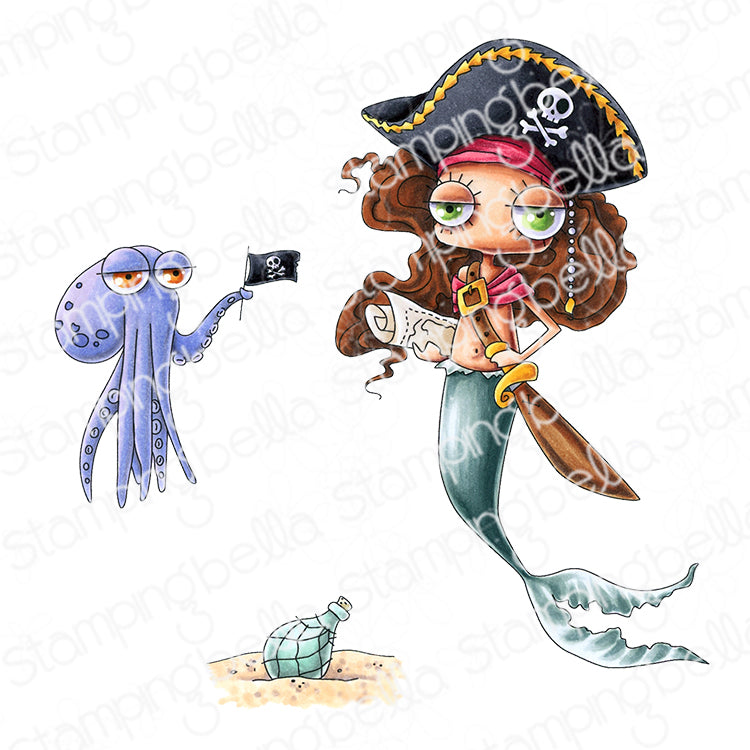 Stamping Bella Oddball Pirate Mermaid Cling Stamps eb1482