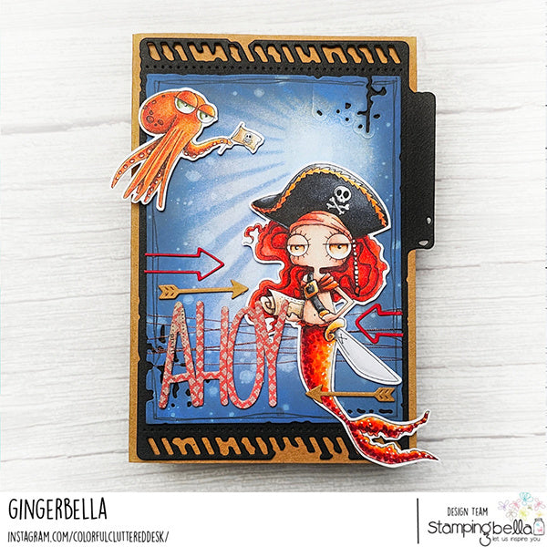 Stamping Bella Oddball Pirate Mermaid Cling Stamps eb1482 ahoy gingerbella