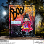 Stamping Bella Oddball Witchy Sistah 2 Cling Stamp eb1335 red cape