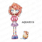 Stamping Bella Oddball Zodiac Aquarius Cling Stamps eb1453