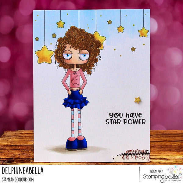 Stamping Bella Oddball Zodiac Aquarius Cling Stamps eb1453 star
