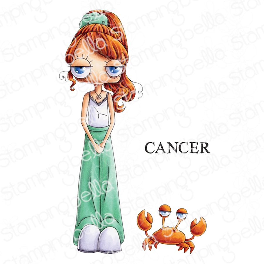 Stamping Bella Oddball Zodiac Cancer Cling Stamps eb1491