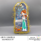Stamping Bella Oddball Zodiac Cancer Cling Stamps eb1491 red hair crab green pants cancer tag card
