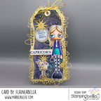 Stamping Bella Oddball Zodiac Capricorn Cling Stamps eb1452 tag