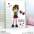 Stamping Bella Oddball Zodiac Gemini Cling Stamps eb1468 butterfly