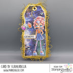 Stamping Bella Oddball Zodiac Gemini Cling Stamps eb1468 space