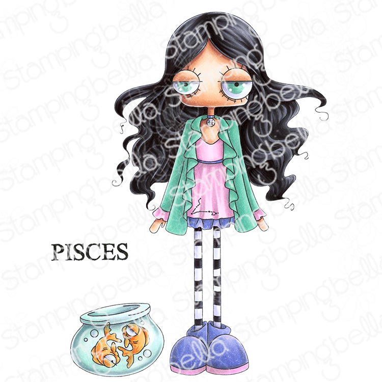 Stamping Bella Oddball Zodiac Pisces Cling Stamps eb1465