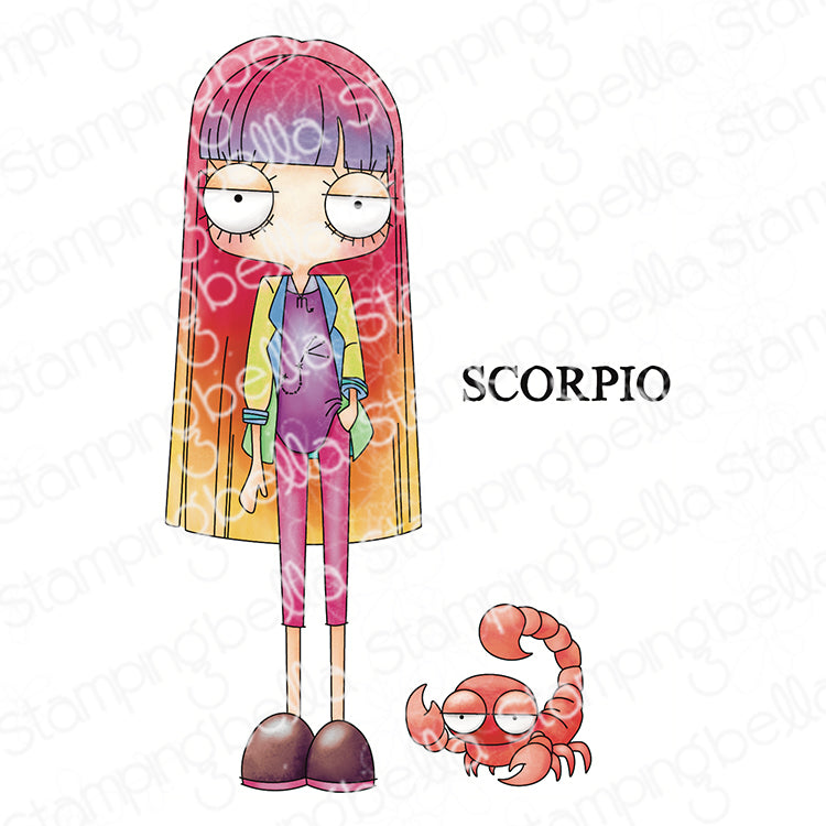 Stamping Bella Oddball Zodiac Scorpio Cling Stamps eb1450
