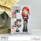 Stamping Bella Oddball Zodiac Taurus Cling Stamps eb1467 fantastic day