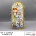Stamping Bella Oddball Zodiac Virgo Cling Stamps eb1493 white blouse corn stalk honeybee tag card