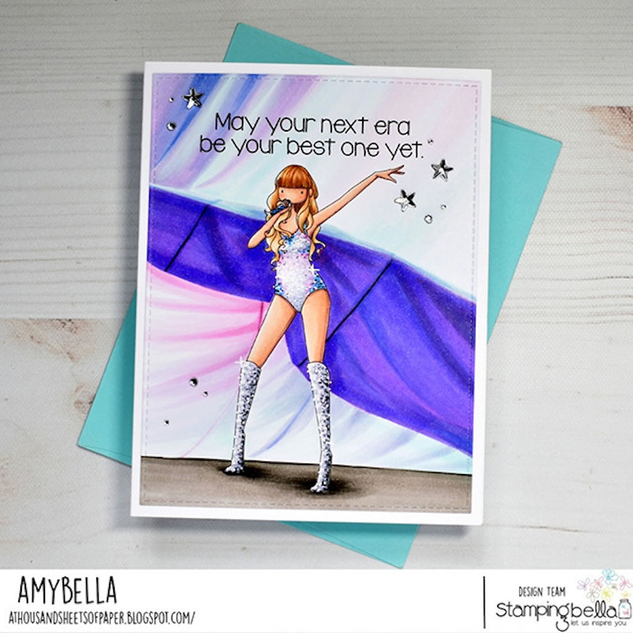 Stamping Bella Shake it Off Sentiment Cling Stamps eb1403 dance
