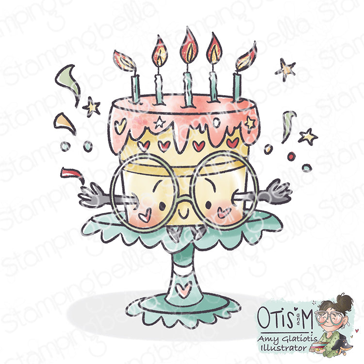 Stamping Bella Spec-Tacular Birthday Cake Cling Stamp ag1473