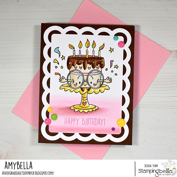 Stamping Bella Spec-Tacular Birthday Cake Cling Stamp ag1473 birthday cake