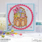 Stamping Bella Spec-Tacular Easter Basket Cling Stamp ag1443 scallop