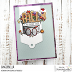 Stamping Bella Spec-Tacular Pail of Mums Cling Stamp ag1341 fall