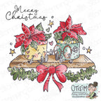 Stamping Bella Spec-Tacular Poinsettia Pair Cling Stamps ag1503