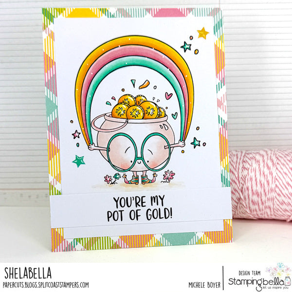 Stamping Bella Spec-Tacular Pot of Gold Cling Stamp ag1442 pot