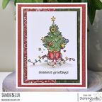 Stamping Bella Spec-Tacular Potted Tree Cling Stamp ag1347 season's greetings