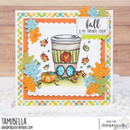 Stamping Bella Spec-Tacular Pumpkin Latte Cling Stamp ag1342 fall