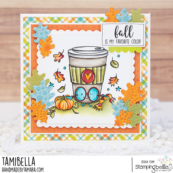 Stamping Bella Spec-Tacular Pumpkin Latte Cling Stamp ag1342 fall