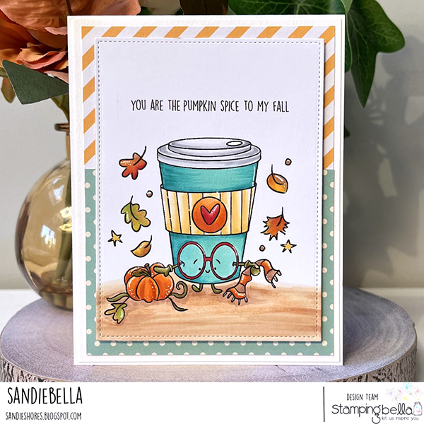 Stamping Bella Spec-Tacular Pumpkin Latte Cling Stamp ag1342 pumpkin spice