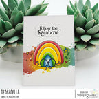Stamping Bella Spec-Tacular Rainbow Cling Stamp ag1444 rainbow