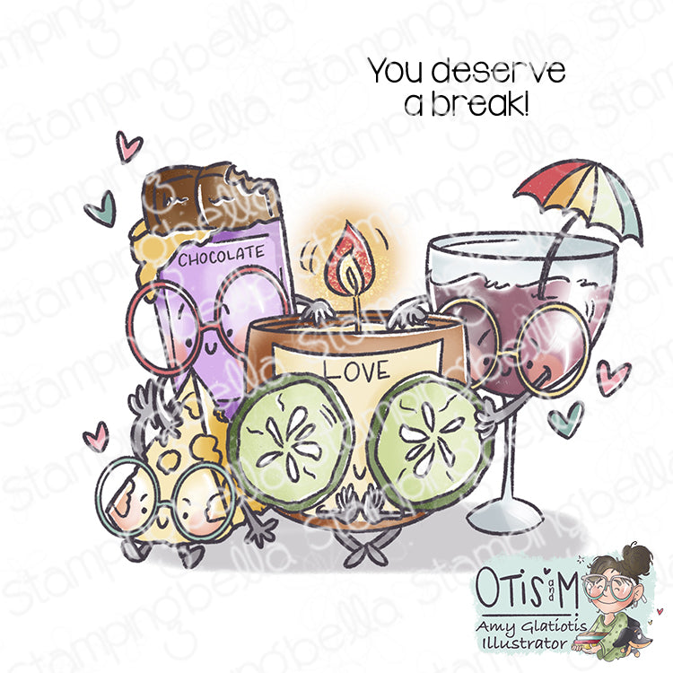 Stamping Bella Spec-Tacular Self Care Crew Cling Stamps ag1475