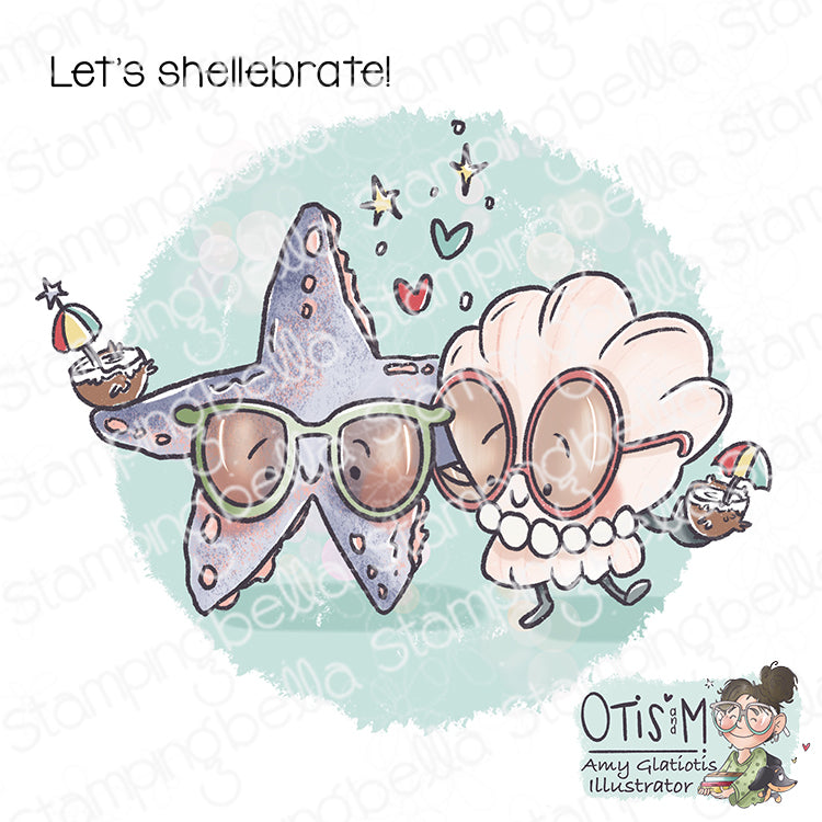 Stamping Bella Spec-Tacular Starfish and Shell Cling Stamps ag1487