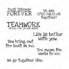 Stamping Bella Spec-Tacular Together Sentiment Set Cling Stamps eb1374