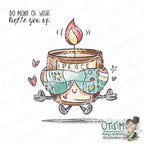 Stamping Bella Spec-Tacular Zen Candle Cling Stamps ag1476