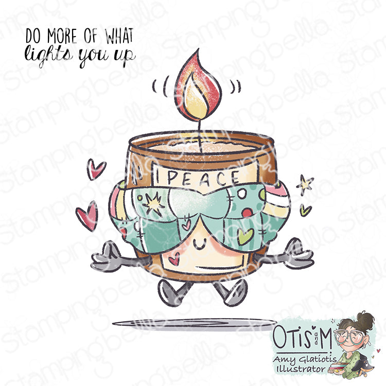 Stamping Bella Spec-Tacular Zen Candle Cling Stamps ag1476
