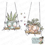 Stamping Bella Spec-tacular Swinging Pots Cling Stamp ag1319