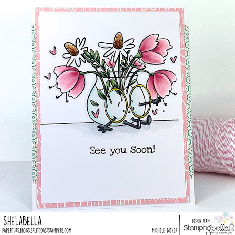 Stamping Bella Spec-tacular Vase Cling Stamp ag1316