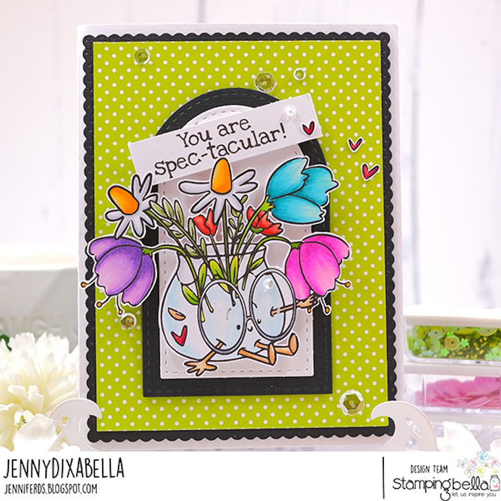 Stamping Bella Spec-tacular Vase Cling Stamp ag1316