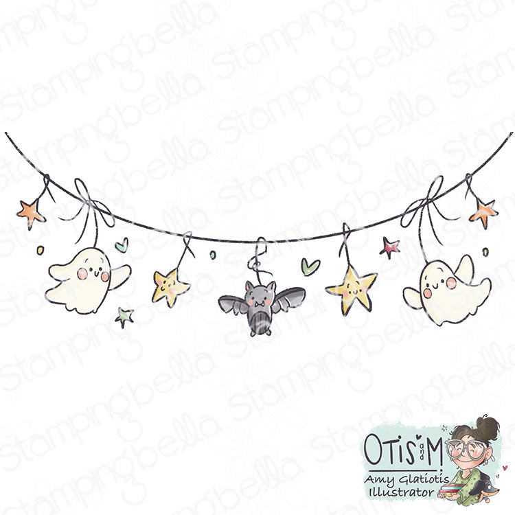 Stamping Bella Spooky Cute Banner Cling Stamp ag1337 1