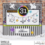 Stamping Bella Spooky Cute Banner Cling Stamp ag1337 october