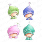 Stamping Bella Spring Bundle Girl Peekers Cling Stamps eb1471