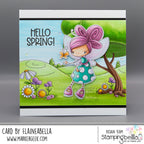 Stamping Bella Storybook Meadows Backdrop Cling Stamp eb1472 helloo spring