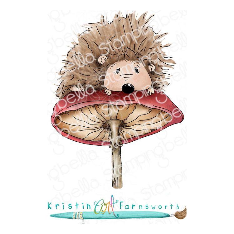 Stamping Bella Sweet Mushroom Hedgie Cling Stamp kf1356 1