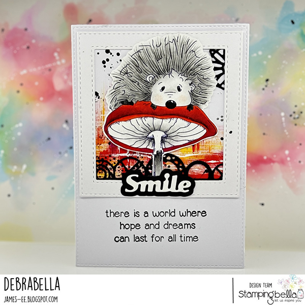 Stamping Bella Sweet Mushroom Hedgie Cling Stamp kf1356 smile