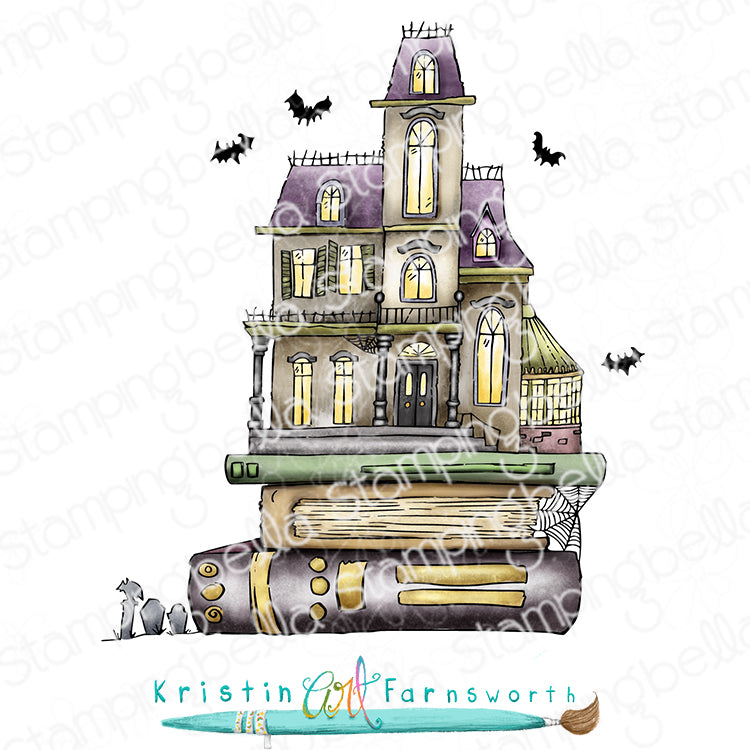 Stamping Bella Tales from the Haunted Mansion Cling Stamp kf1350 1