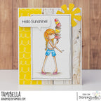 Stamping Bella Tiny Townie Ally Loves Ice Cream Cling Stamp eb1393 sunshine