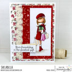 Stamping Bella Tiny Townie Maisie Goes Gift Shopping Cling Stamp eb1429 friendship