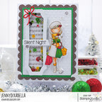 Stamping Bella Tiny Townie Maisie Goes Gift Shopping Cling Stamp eb1429 silent night