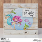 Stamping Bella Tiny Townie Mermaid Isla Cling Stamps eb1394 fish