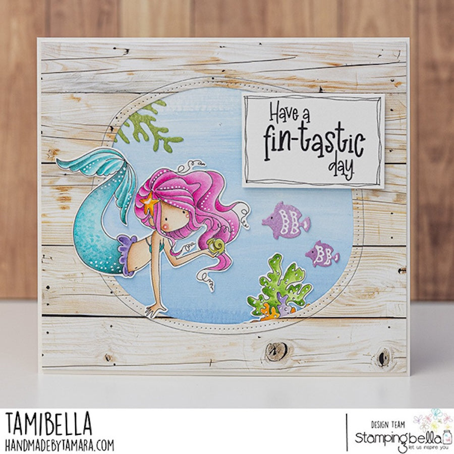 Stamping Bella Tiny Townie Mermaid Isla Cling Stamps eb1394 fish